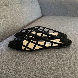 Jimmy Choo Sai flat sandals in black suede
